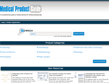 Tablet Screenshot of medicalproductguide.com